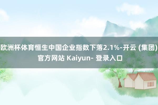 欧洲杯体育恒生中国企业指数下落2.1%-开云 (集团) 官方网站 Kaiyun- 登录入口