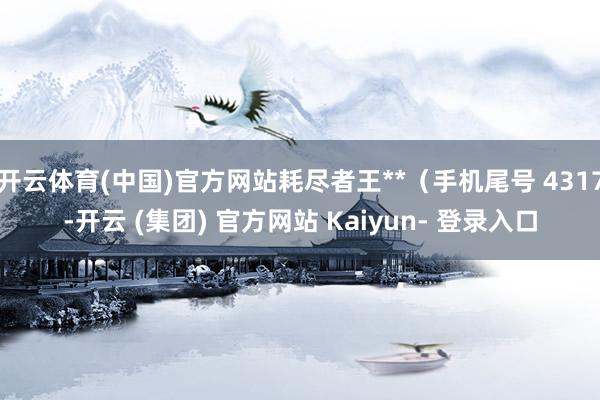 开云体育(中国)官方网站耗尽者王**（手机尾号 4317-开云 (集团) 官方网站 Kaiyun- 登录入口