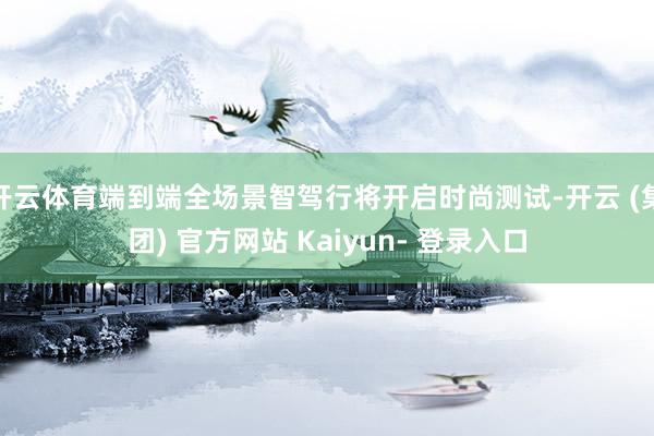 开云体育端到端全场景智驾行将开启时尚测试-开云 (集团) 官方网站 Kaiyun- 登录入口