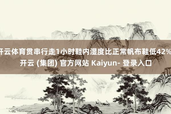 开云体育贯串行走1小时鞋内湿度比正常帆布鞋低42%-开云 (集团) 官方网站 Kaiyun- 登录入口