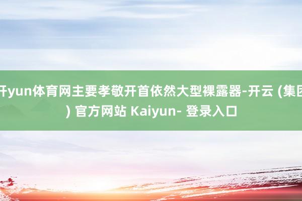 开yun体育网主要孝敬开首依然大型裸露器-开云 (集团) 官方网站 Kaiyun- 登录入口